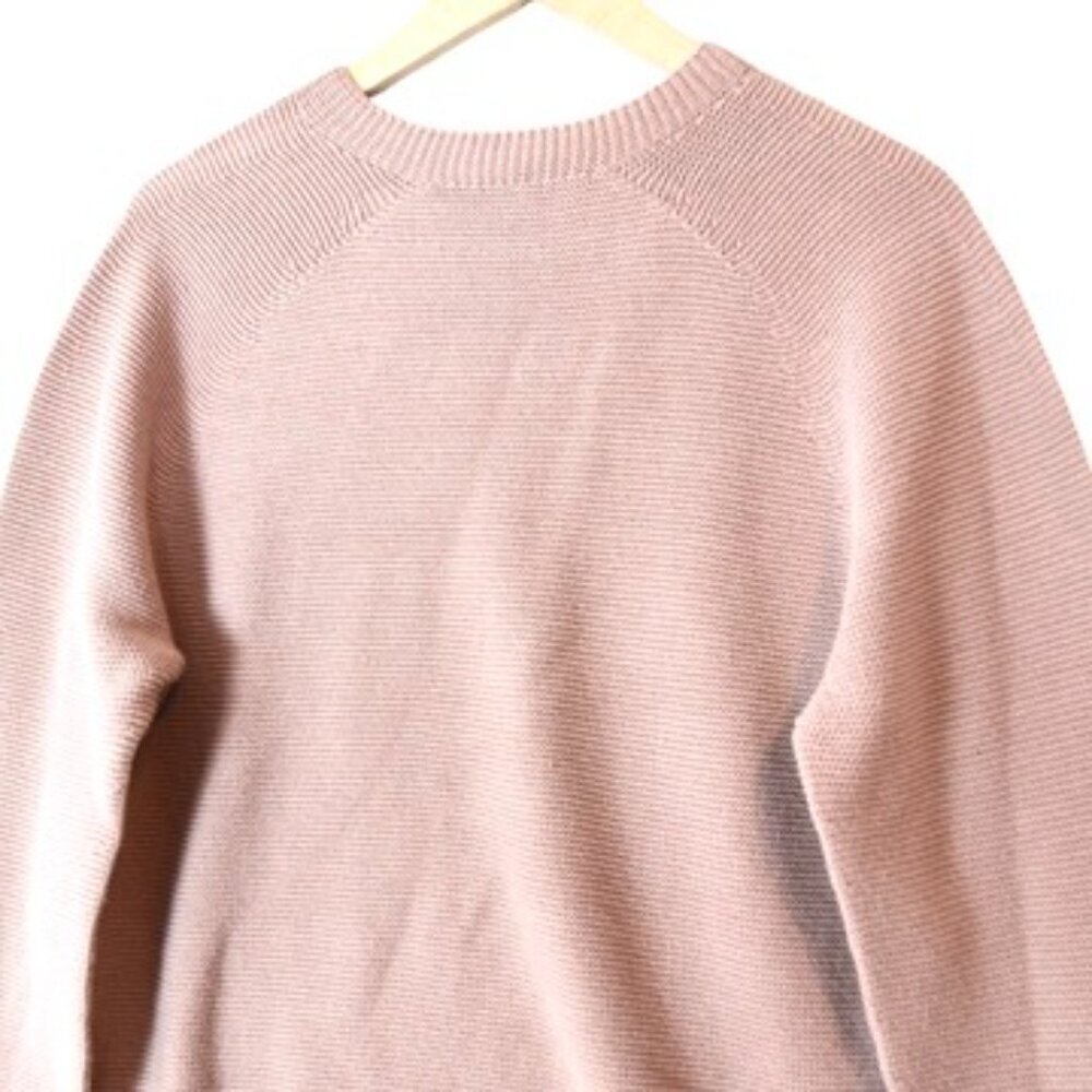 Uniqlo Pink Knit Sweater Crewneck Minimalist Soft Casual Cozy Layer M - Picture 3 of 7